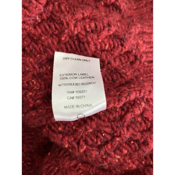 Trovata Birds of Paradis Sweater Pullover Red Crew Neck Lambswool Long S… - Picture 7 of 9